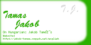 tamas jakob business card